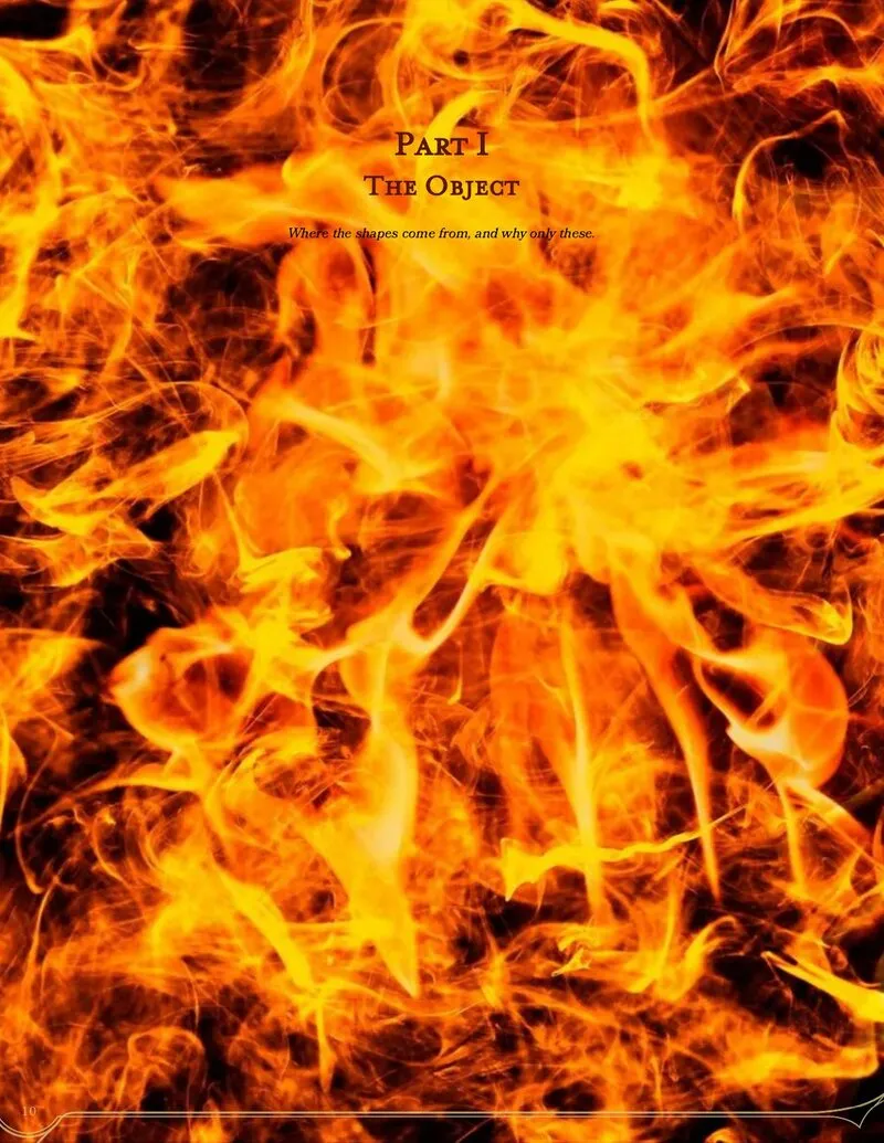 Part I divider page, The Object: a wall of flame